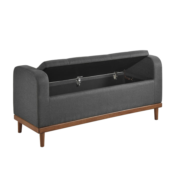 Brigitte Lift Top Storage Bench in Gray - 4590DG