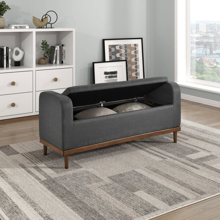 Brigitte Lift Top Storage Bench in Gray - 4590DG