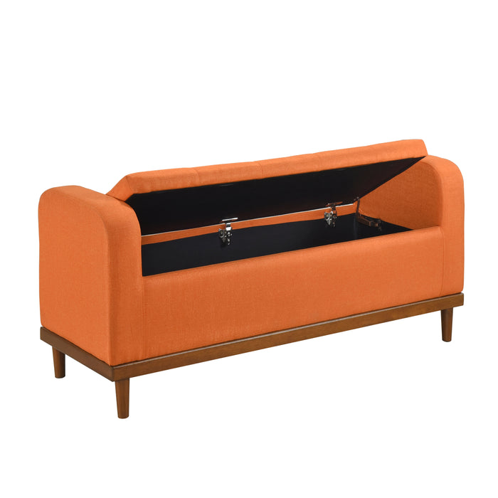 Brigitte Lift Top Storage Bench in Orange - 4590RN