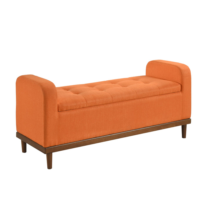 Brigitte Lift Top Storage Bench in Orange - 4590RN