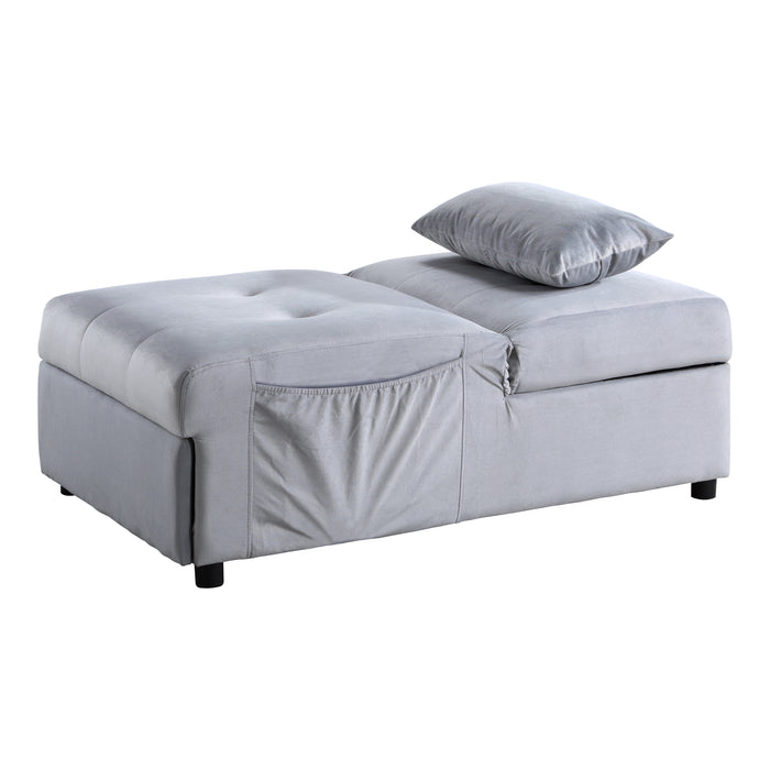 Garrell Lift Top Storage Bench with Pull-out Bed in Blue - 4615-F1