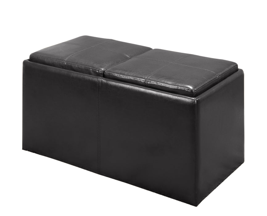 Claire Storage Cocktail Ottoman in Brown - 469PU