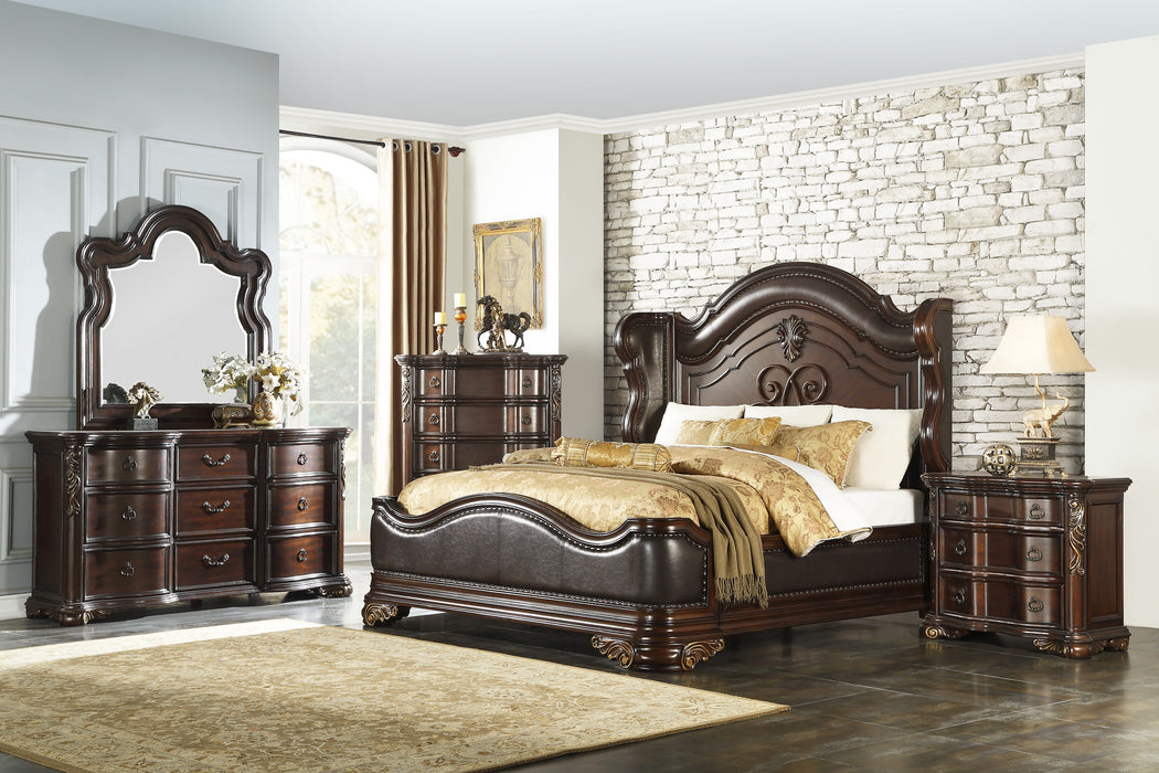 Royal Highlands Queen Bed in Cherry - 1603-1