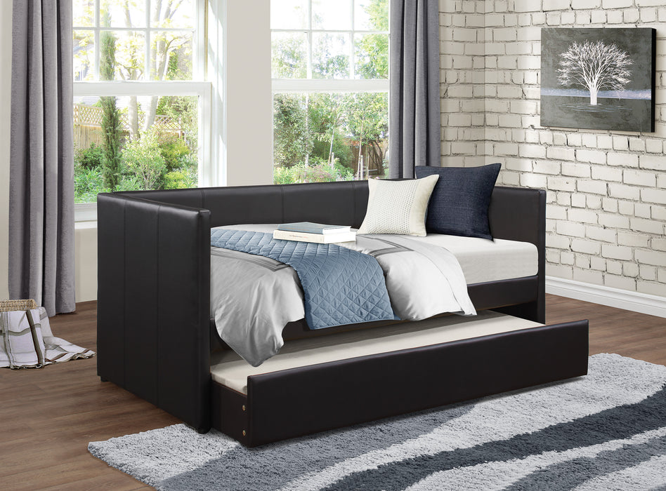 Adra Daybed with Trundle in Black - 4949BK*