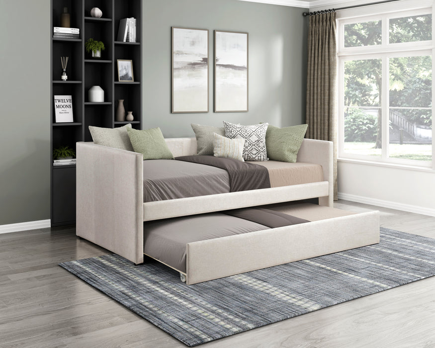 Trudy Daybed with Trundle in Beige - 4987BE