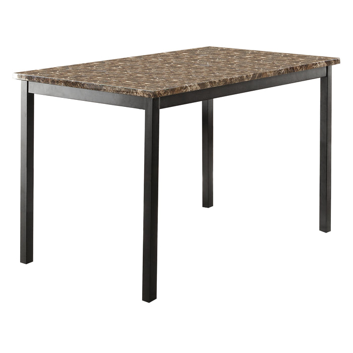 Flannery Dining Table, Faux Marble Top in Black/Brown - 5038-48 image