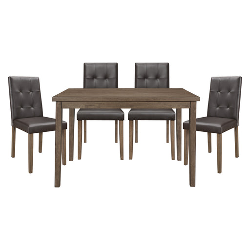 Ahmet 5pc Set (TB+4S) in Brown/Walnut - 5039BR-48*5 image