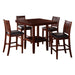 Galena 5-Piece Pack Counter Height Set in Brown/Cherry - 5050-36 image