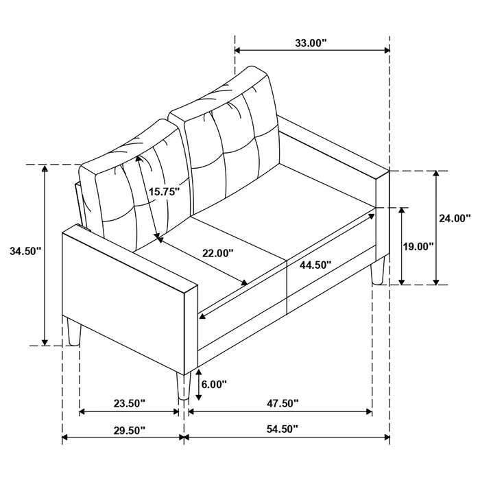 Bowen Stationary Loveseat