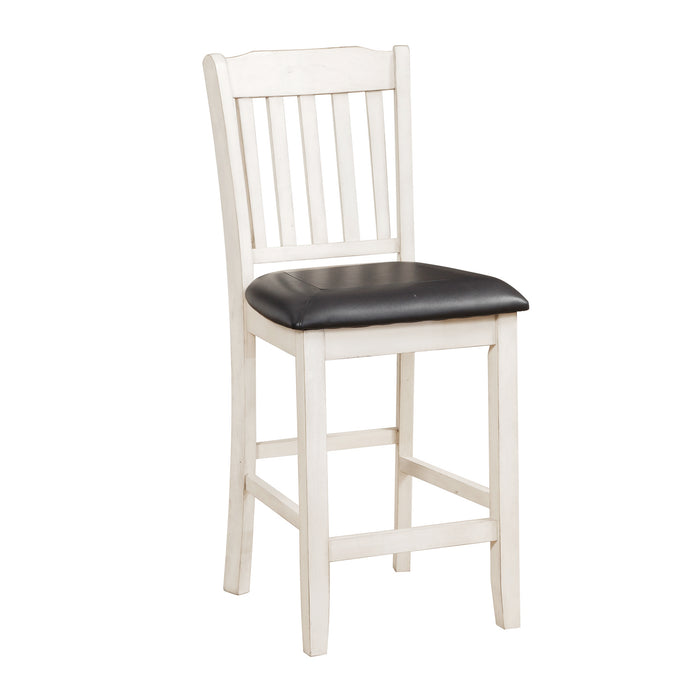 Kiwi Counter Height Chair in White/Brown - 5162WW-24