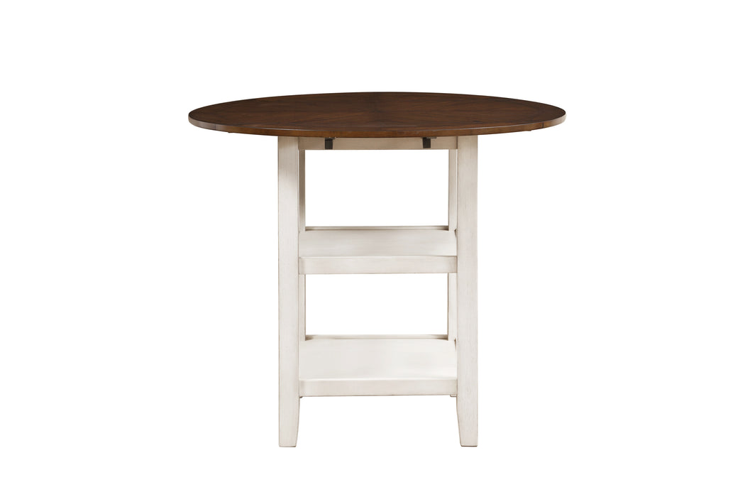 Kiwi Counter Height Drop Leaf Table in White/Cherry - 5162WW-36