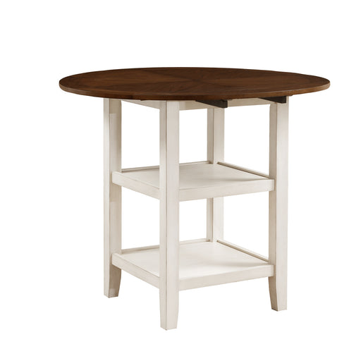 Kiwi Counter Height Drop Leaf Table in White/Cherry - 5162WW-36 image