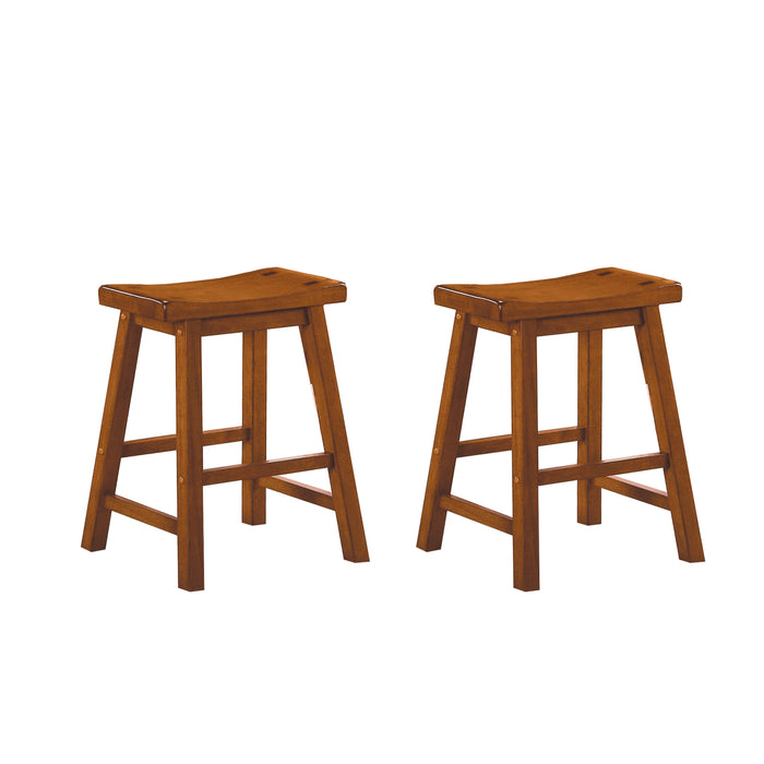 Saddleback 18 Dining Stool, RTA in Oak - 5302A-18 image