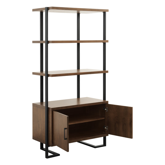 Sedley (2) Bookcase in Black/Brown - 5415RF-17*