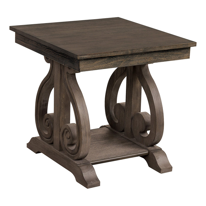 Toulon End Table in Brown/Dark Oak - 5438-04