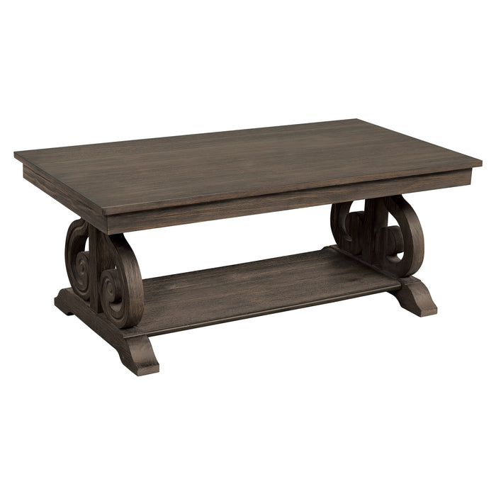 Toulon Cocktail Table in Brown/Dark Oak - 5438-30