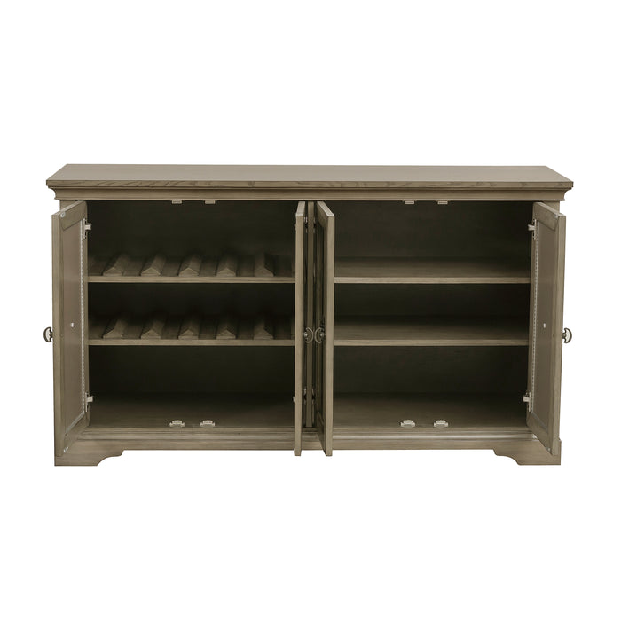 Vermillion Server with Mirrored Door in Taupe/Gray/Beige - 5442-40