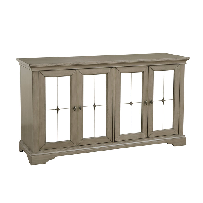 Vermillion Server with Mirrored Door in Taupe/Gray/Beige - 5442-40