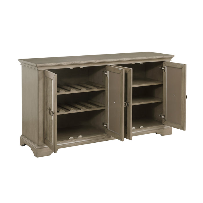 Vermillion Server with Mirrored Door in Taupe/Gray/Beige - 5442-40