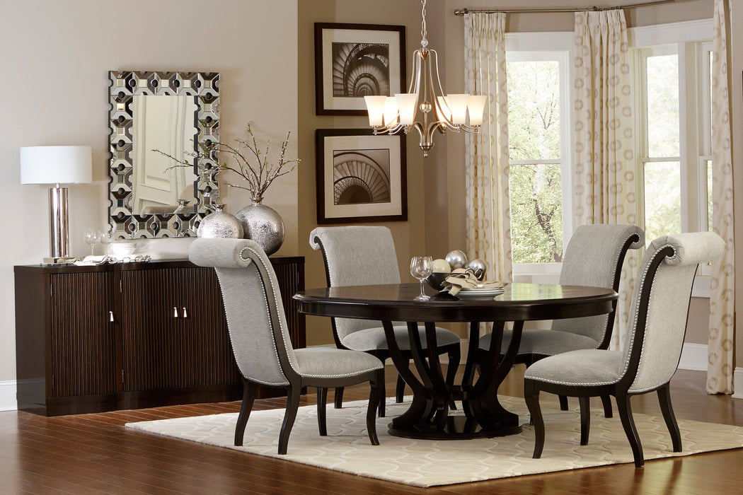 Savion Round/Oval Dining Table in Espresso - 5494-76*