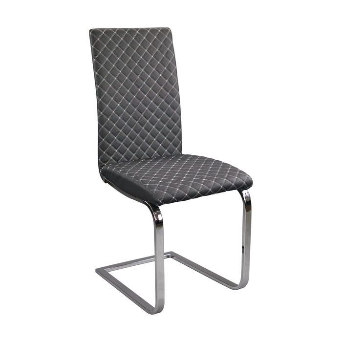 Yannis Side Chair in Gray/Metallic - 5503S