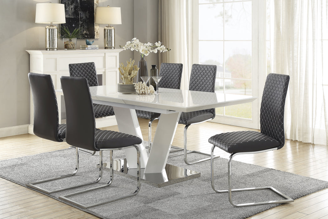 Yannis Side Chair in Gray/Metallic - 5503S