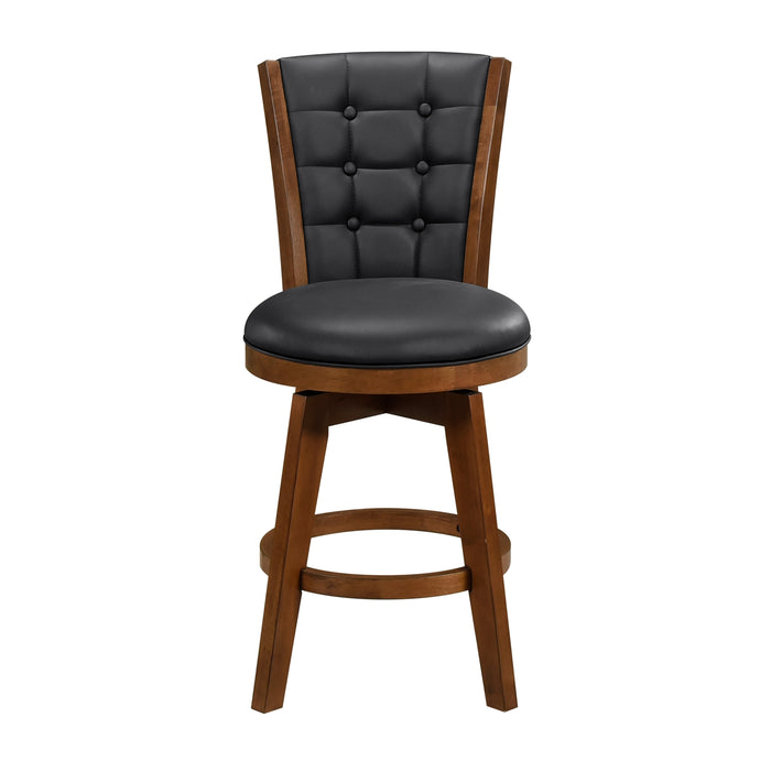 Medford Swivel Counter Height Chair in Black/Chestnut - 5505-24BKS image