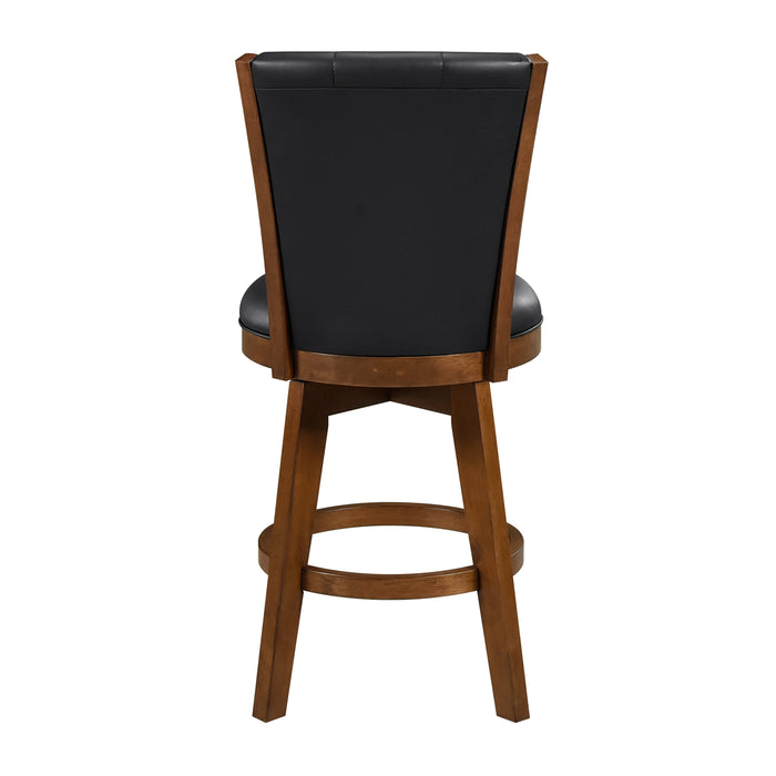 Medford Swivel Counter Height Chair in Black/Chestnut - 5505-24BKS