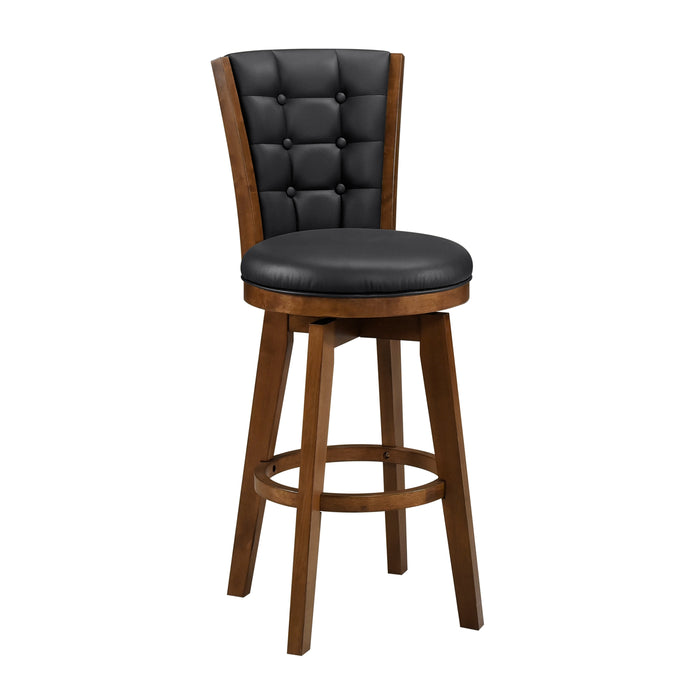 Medford Swivel Pub Height Chair in Black/Chestnut - 5505-29BKS