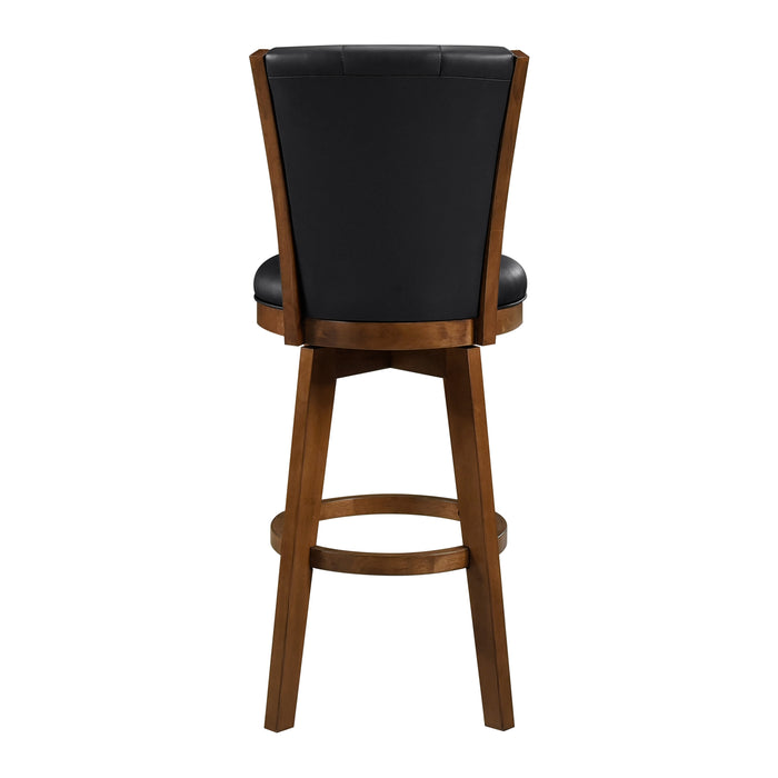 Medford Swivel Pub Height Chair in Black/Chestnut - 5505-29BKS