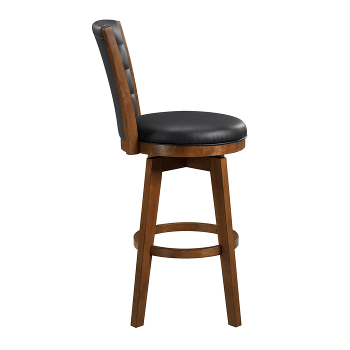 Medford Swivel Pub Height Chair in Black/Chestnut - 5505-29BKS