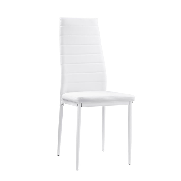 Florian Side Chair in Gold/Silver/Champagne/White - 5538WS