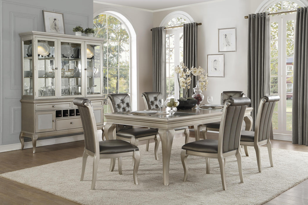 Crawford Dining Table in Gold/Silver/Champagne/Transparent - 5546-84