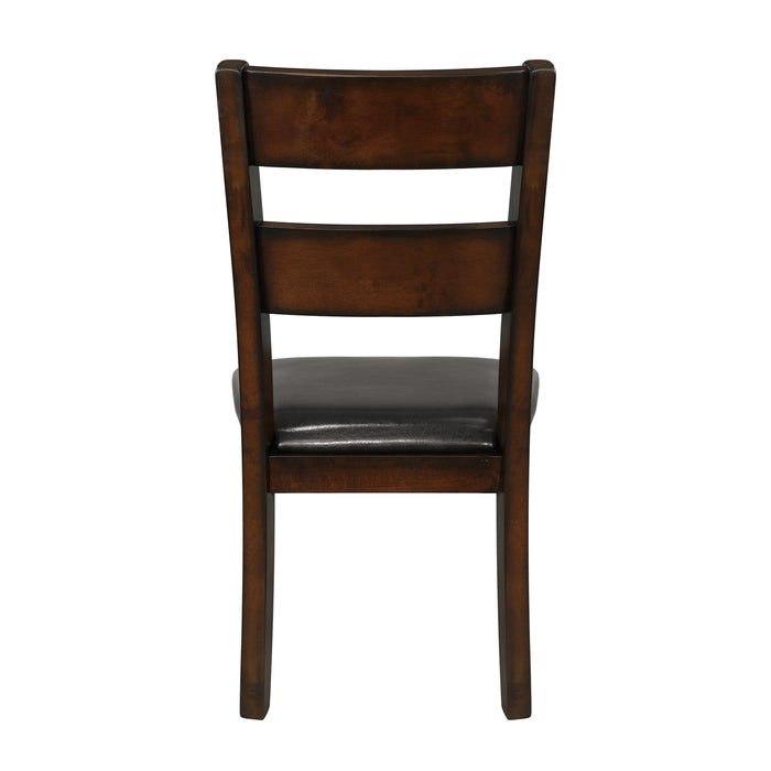 Mantello Side Chair in Brown/Cherry - 5547S