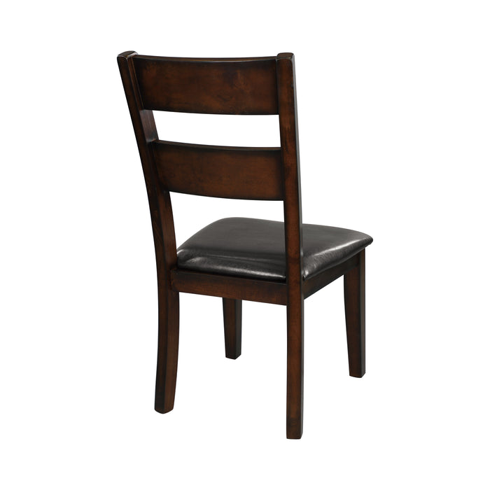 Mantello Side Chair in Brown/Cherry - 5547S