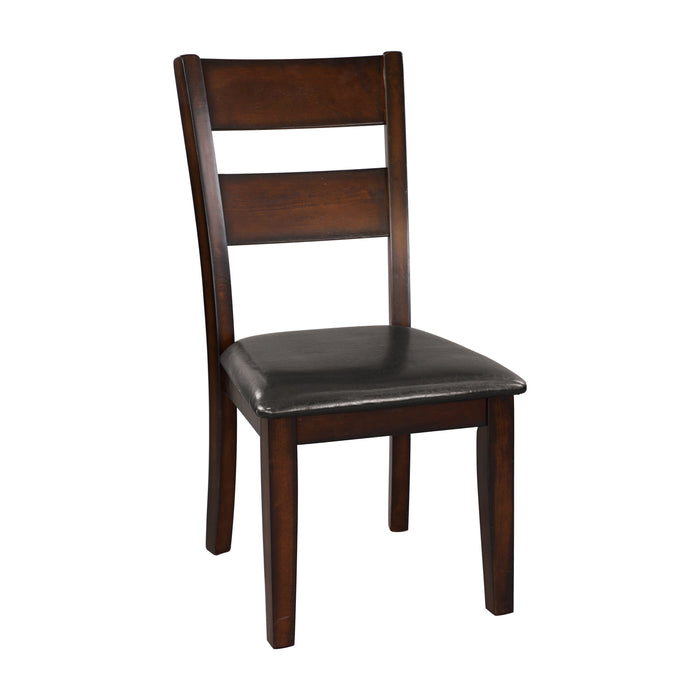 Mantello Side Chair in Brown/Cherry - 5547S