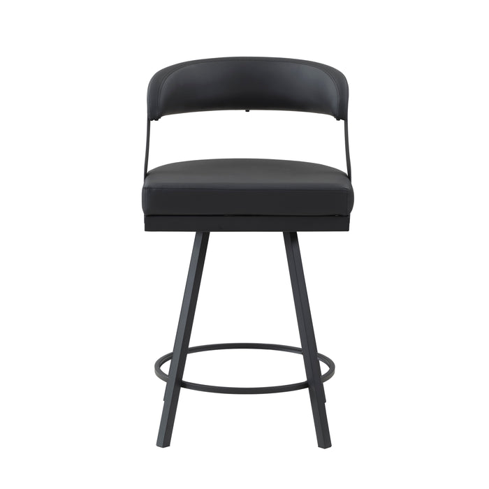 Crowley Swivel Counter Height Chair in Black - 5565-24BK image