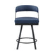 Crowley Swivel Counter Height Chair in Black/Blue - 5565-24BU image