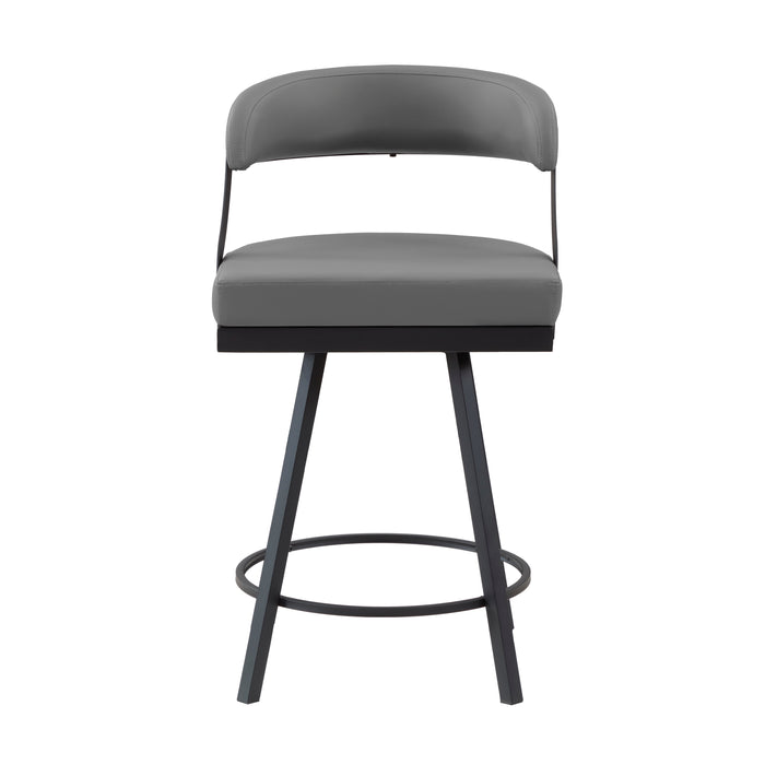 Crowley Swivel Counter Height Chair in Black/Gray - 5565-24GY image