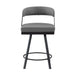 Crowley Swivel Counter Height Chair in Black/Gray - 5565-24GY image