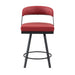 Crowley Swivel Counter Height Chair in Black/Red - 5565-24RD image