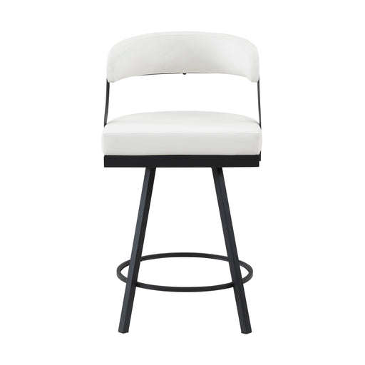 Crowley Swivel Counter Height Chair in Black/White - 5565-24WT image