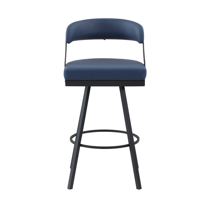 Crowley Swivel Pub Height Chair in Black/Blue - 5565-29BU image