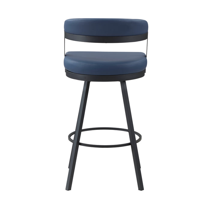 Crowley Swivel Pub Height Chair in Black/Blue - 5565-29BU