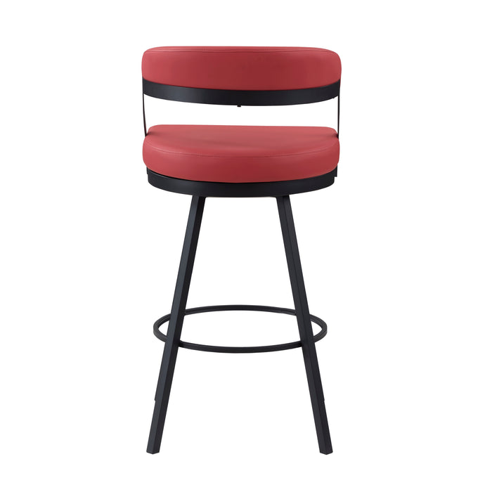 Crowley Swivel Pub Height Chair in Black/Red - 5565-29RD