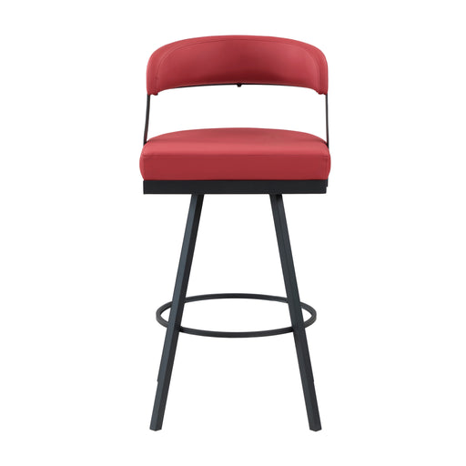 Crowley Swivel Pub Height Chair in Black/Red - 5565-29RD image