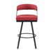 Crowley Swivel Pub Height Chair in Black/Red - 5565-29RD image