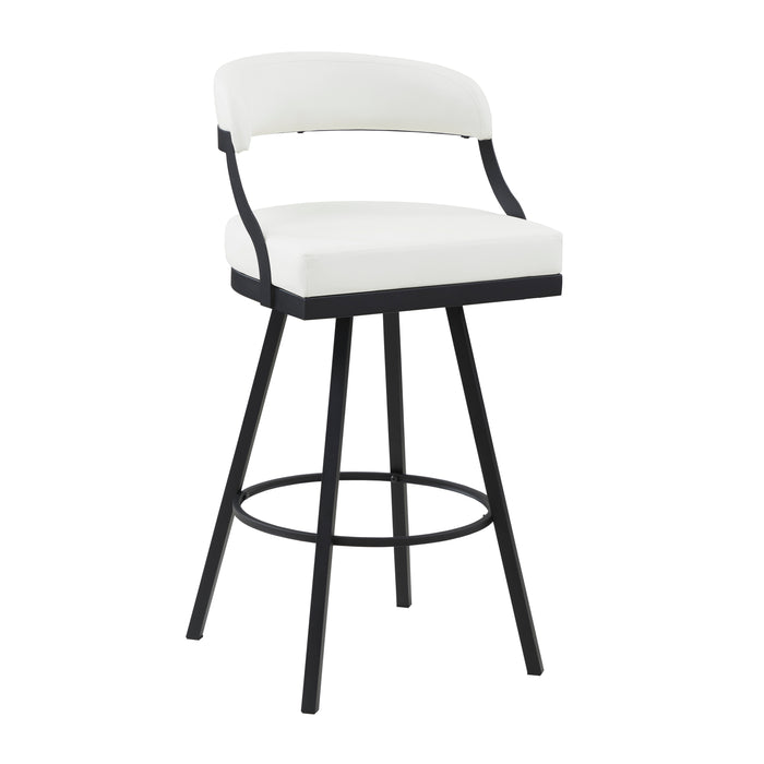 Crowley Swivel Pub Height Chair in Black/White - 5565-29WT