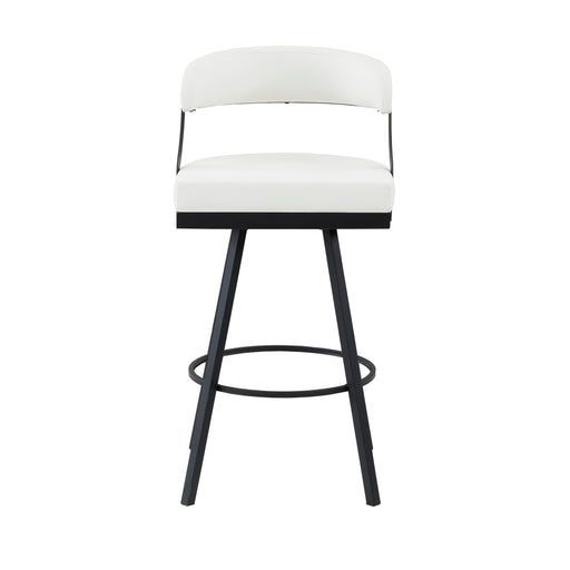 Crowley Swivel Pub Height Chair in Black/White - 5565-29WT image