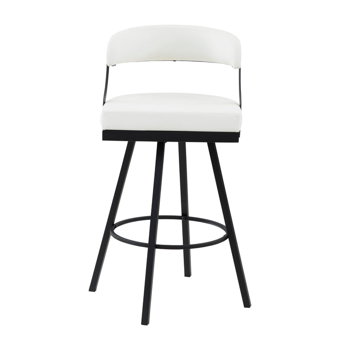 Crowley Swivel Pub Height Chair in Black/White - 5565-29WT